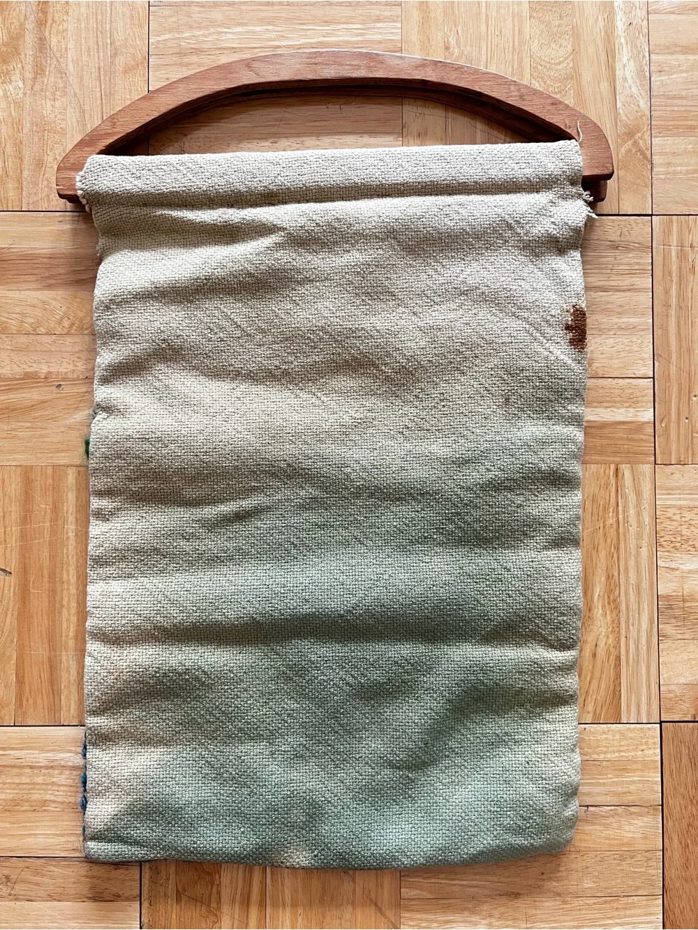 Vintage 70s Handmade Hand Loomed Fiber Arts Purse Hippie Retro Boho Artisanal